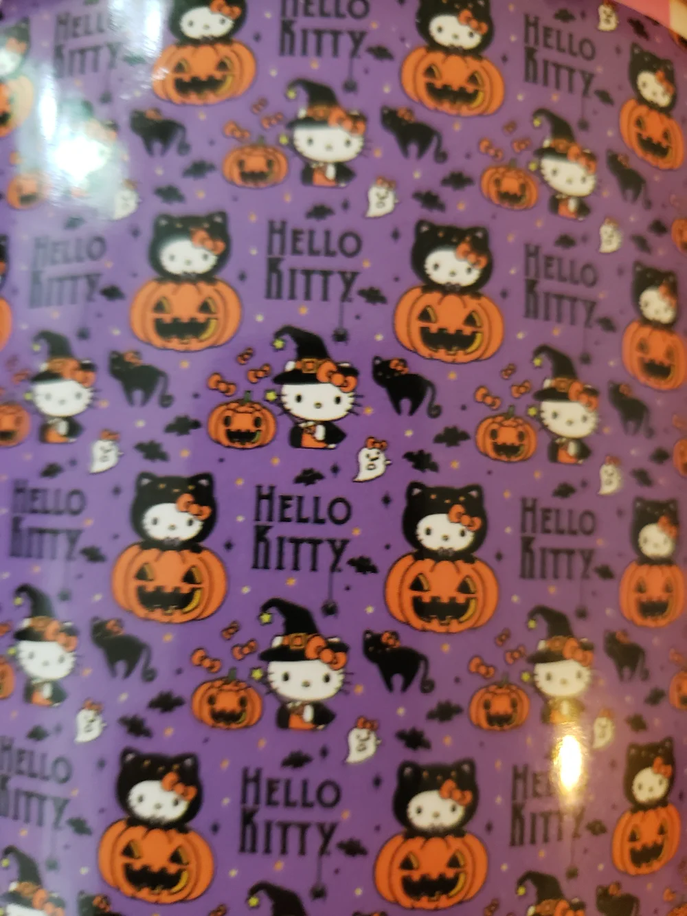 Hello Kitty Purple Plush Throw with Orange Bow Accents